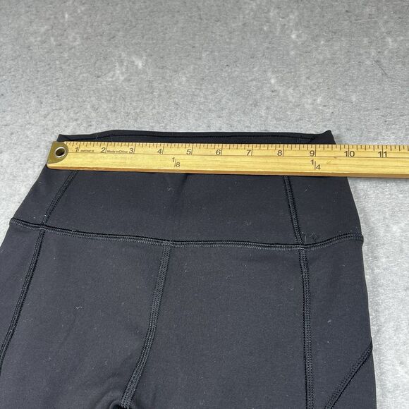 Lululemon In Movement Crop Leggings Womens Size 2 Black High Rise 19" Inseam - Picture 5 of 11